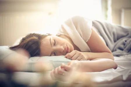 Une femme en train de dormir